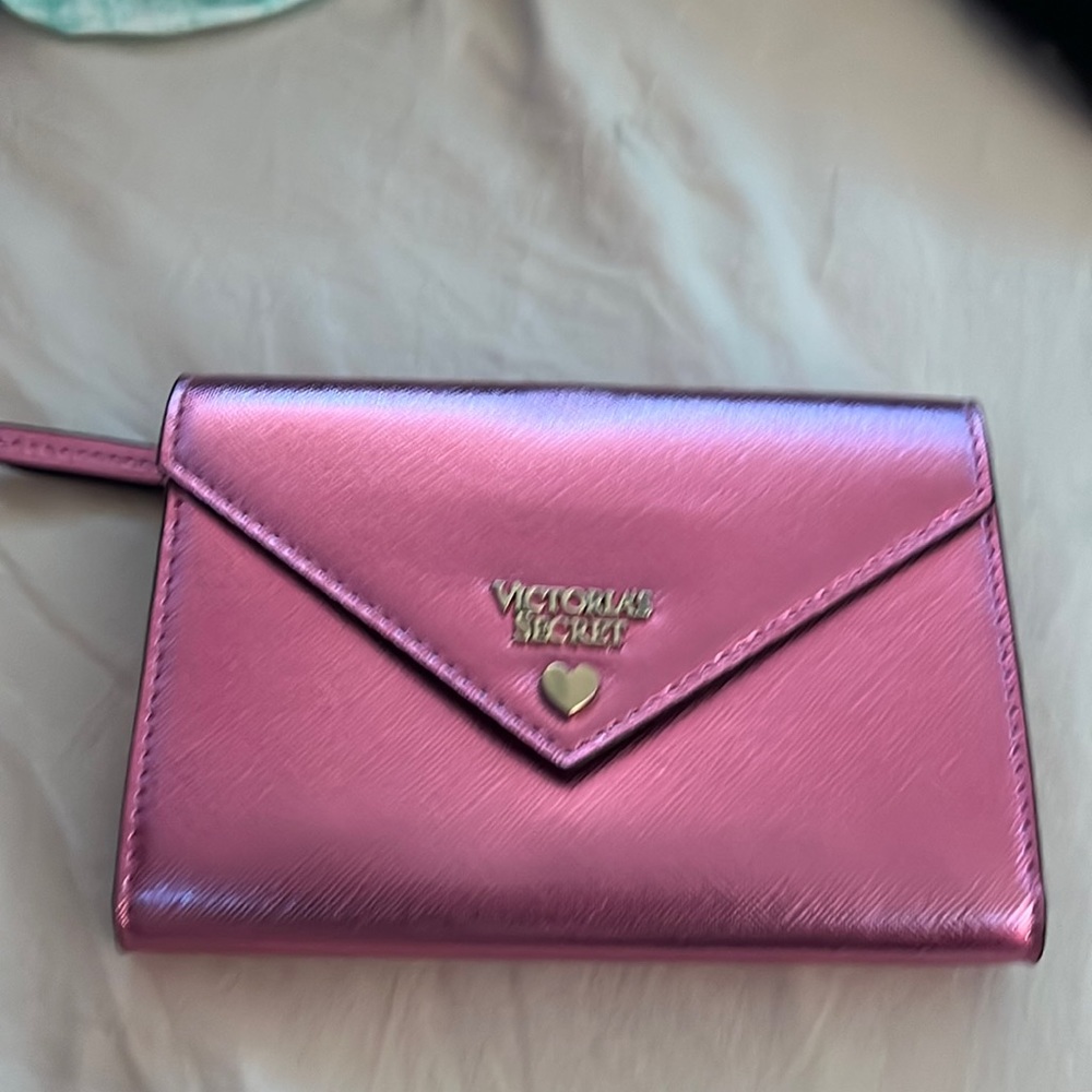 Victorias secret, pink chrome wallet